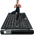 Extra-Large Instructional Yoga Mat with Poses Printed On It - 3X Bigger & 2X Wider than Regular Workout Mats - 150 Illustrated Yoga Poses and Stretches - Wide, Non-Slip, Barefoot Exercise Mat