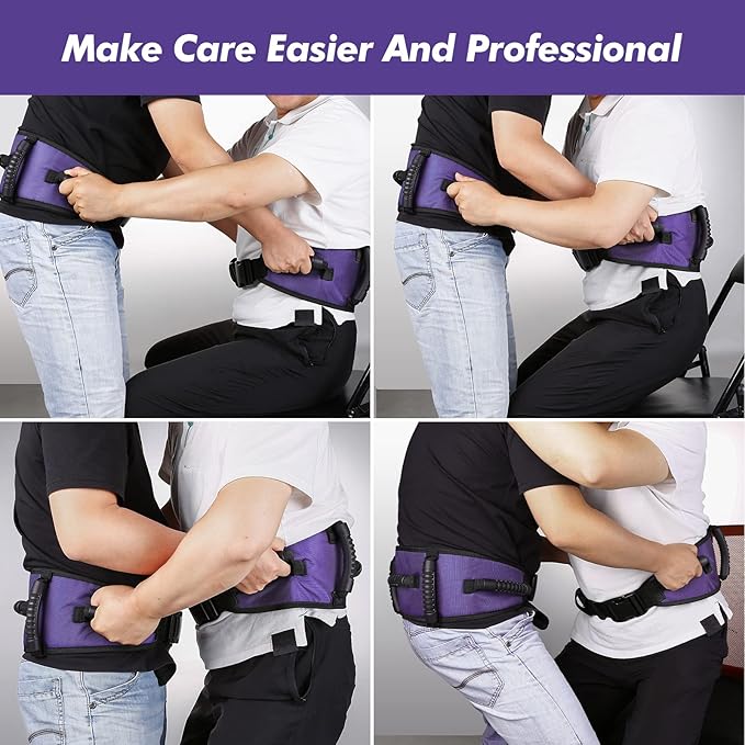 VERY100 Gait Belt Transfer Belt with Padding Handles,Transfer Belts for Lifting Seniors with One-Click Buckle,Medical Nursing Gait Belt for Patient Assist-Elderly, Handicap, Physical Therapy