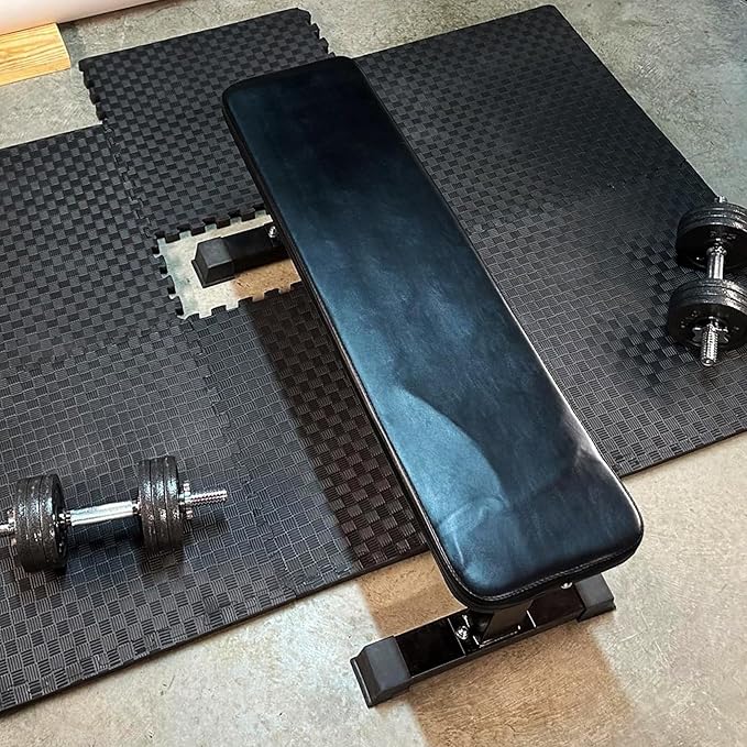 BalanceFrom 24x24 Inch EVA Interlocking Foam Exercise Tile Mat – Non-Slip Puzzle Flooring for Home Gym, Fitness Studio, or Playroom with Multiple Thickness, Coverage Sizes and Color Options
