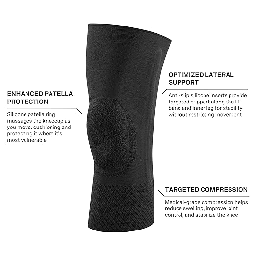 CEP Max Support Compression Knee Sleeve, Black, Unisex, SM