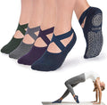 Ozaiic Pilates Socks for Women Non Slip Grip, Yoga Socks with Grippers for Barre, Hospital, Ballet, Dance, Barefoot Workout