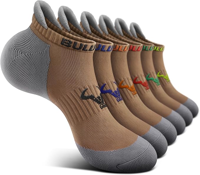 BULLIANT Men Running Socks,Active Ankle Socks No Show For Men With Cushioned Footbed Arch Support Breathable Wicking