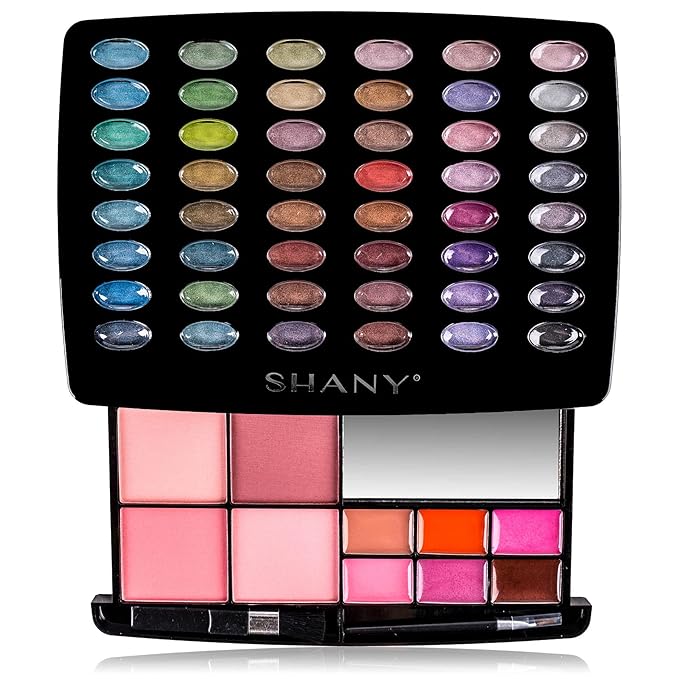 SHANY Glamour Girl Makeup Kit Eyeshadow Beauty Palette with Eye shadows, Blushes, Lipstick Lip-gloss, Make up Mirror, Cosmetics applicators, Premium Gift Packaging - Glamour