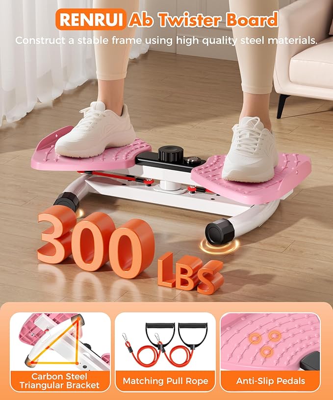 Waist Twisting Machine Fitness Tool，Anti-Slip Home Gym Workout Equipment for Women Belly Fat