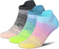LEVSOX Ankle Compression Socks for Women Men Cushioned Running Support Socks for Plantar Fasciitis Relief 3 Pairs