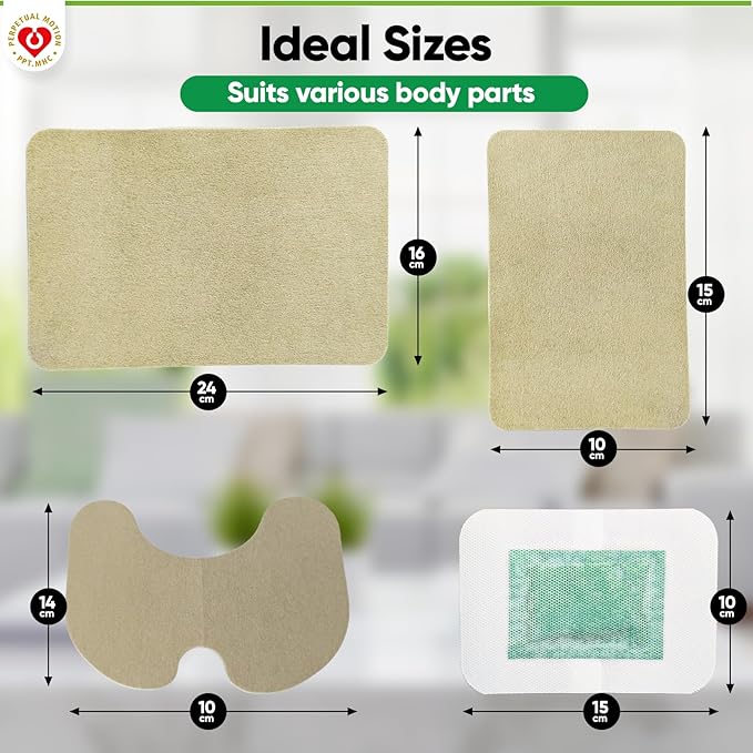 Trial Set of Botanical Soothing Patches – XL, Knee, and Everyday Warming Patches with Foot Pads & Sleeves | Try 4 Types to Experience Comfort & Find Your Match