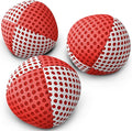 speevers Juggling Balls for Beginners and Professionals Set of 3, 14 Colors Available, 2 Layers of Net and Carry Case, Xballs Juggling Balls (Red - White, 2.5 oz)