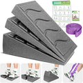 ODCPN Squat Wedge Block, 5 Adjustable Angles Slant Board for Calf Stretching with Stretching Strap & Poster, 520 LBS Heel Elevated Squat Wedge Capacity for Yoga, Ankle Physical Therapy & Mobility