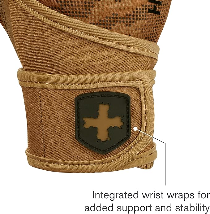 Harbinger Pro Wristwrap Gloves 2.0 for Weightlifting, Training, Fitness, and Gym Workouts with Wrist Support