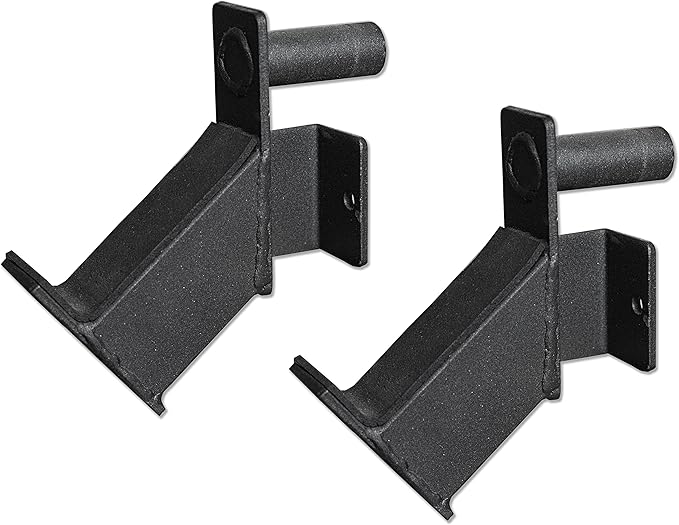 Valor Fitness Barbell Holders for 2.5" x 2.5" Power Rack – Heavy-Duty J-Hook Storage Attachment for Home Gym & Commercial Use (Pair)