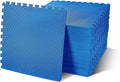 BalanceFrom 36 Piece Foam Floor Mat Puzzle Tiles, 1/2” Thick, 144 Sq Ft, Blue