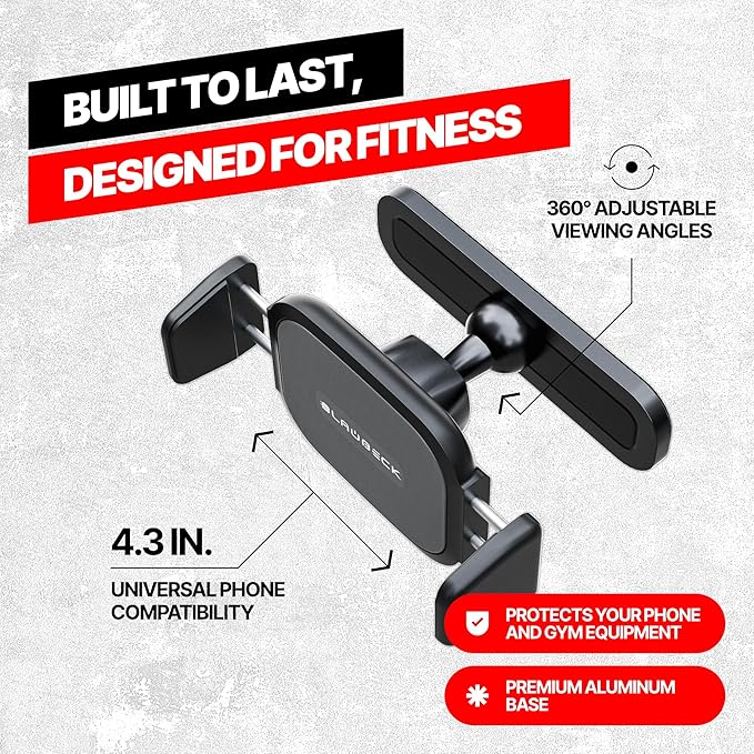 BLAUBECK Magnetic Phone Holder for Gym – Essential Gym Rats Stuff – Magnetic Tripod for iPhone and Magnet Phone Mount– Home Workout Accessories and Gear