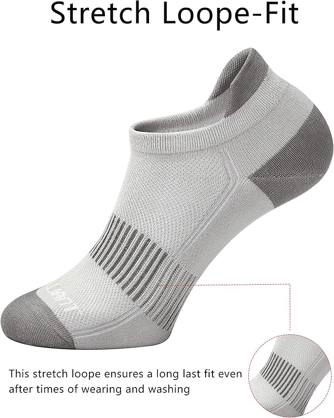 BULLIANT Men Running Socks,Active Ankle Socks No Show For Men With Cushioned Footbed Arch Support Breathable Wicking