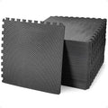 BalanceFrom 24x24 Inch EVA Interlocking Foam Exercise Tile Mat – Non-Slip Puzzle Flooring for Home Gym, Fitness Studio, or Playroom with Multiple Thickness, Coverage Sizes and Color Options