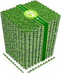 Sorbus Grass Foam Floor Tiles - 24 Interlocking Mats of 24"X24” Total of 96 Sq Ft for Kids Outdoor Toys, Playroom, Deck, Patio, Basement Home Gym - Artificial Carpet Grass Turf Indoor Outdoor Flooring