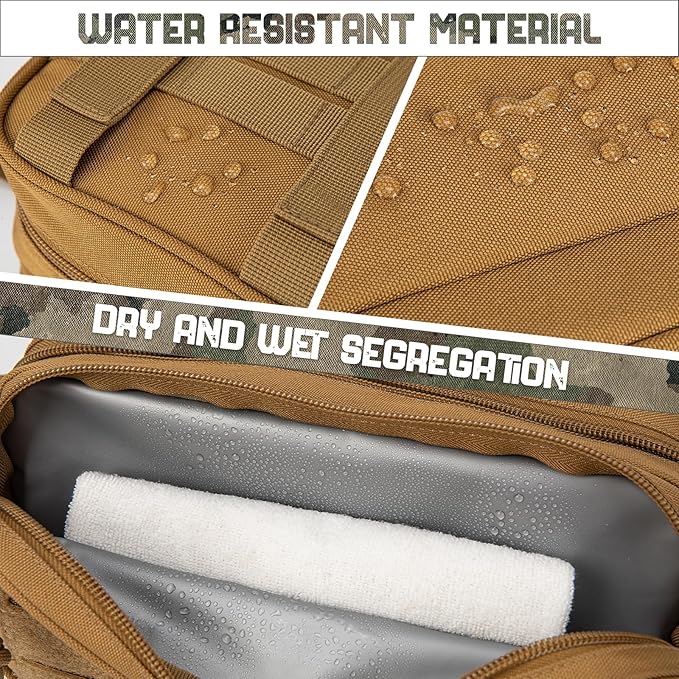 QT&QY Tactical Toiletry Bag For Men Hygiene Bag EDC Military Tool Molle Pouches Small Dopp Kit Mens Shaving Kit Travel shower Bags
