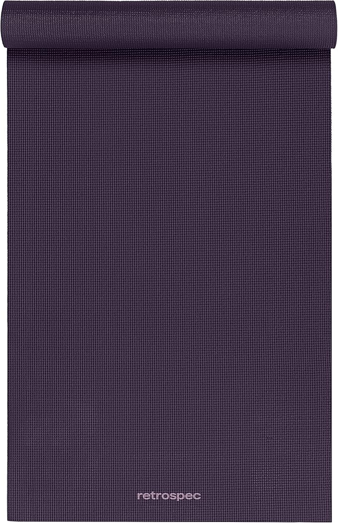 Retrospec Pismo Yoga Mat w/Nylon Strap for Men & Women - Non Slip Exercise Mat for Yoga, Pilates, Stretching, Floor & Fitness Workouts, .5mm Thick, Easy to Clean