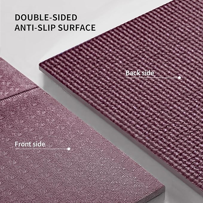 PROIRON Foldable Yoga Mat 0.24"/0.16" for Home Workout & Travel, Non Slip Travel Yoga Mats with Carry Bag, Packable Yoga Mat for Home Gym, Pilates, Fitness,Stretching