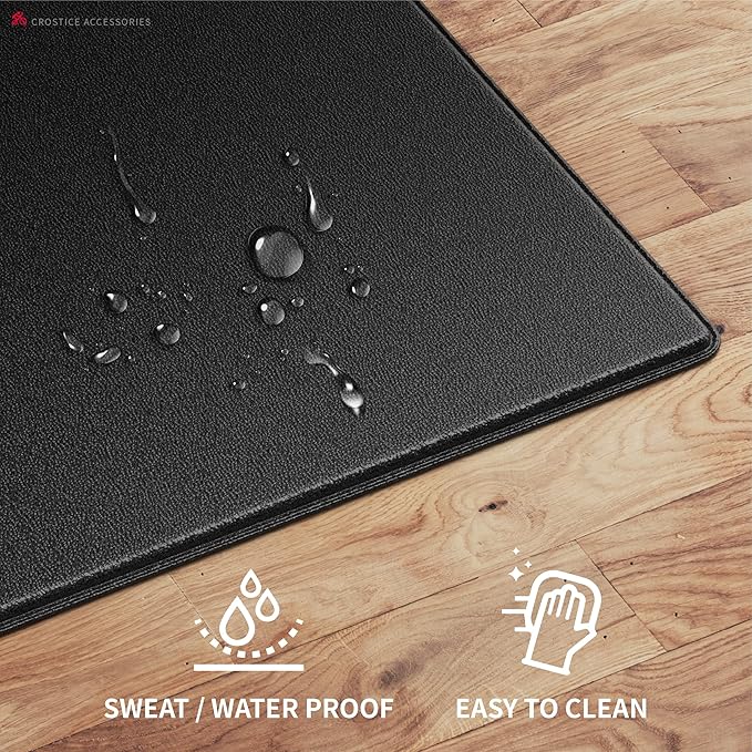 Bike Trainer Mat Compatible with Peloton Bike, for Treadmill & Row, THK 6mm, Under Mat Protect Hardwood Floor Carpet, Trainer Accessory for Indoor Stationary Exercise Bicycle