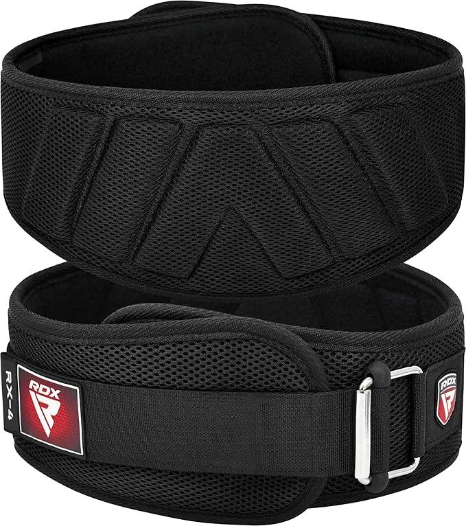 RDX RX4 Weightlifting Belt - EVA Foam Support, Adjustable Nylon Strap & Secure Fit I Gym Belt for Men & Women I Back Support for Heavy Lifting & Strength Training