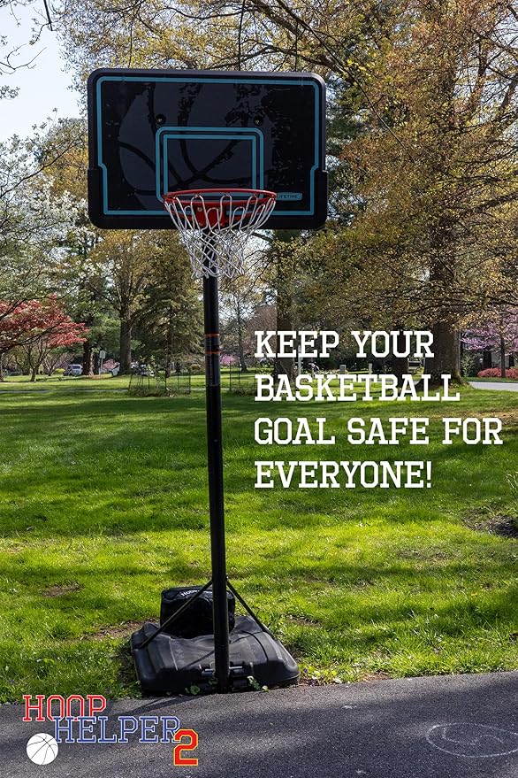 Hoop Helper 2 by Johnny World - Premium Sandbag Weight for Portable Basketball Hoops - Attractive, Secure Stability to Prevent Tipping and Enhance Safety - Ideal Alternative to Bricks & Rocks